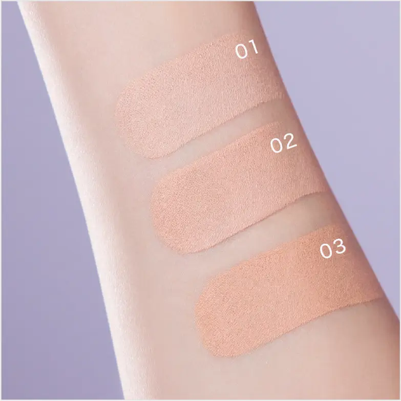 FIX FOUNDATION 全3色 腕でのスウォッチ比較