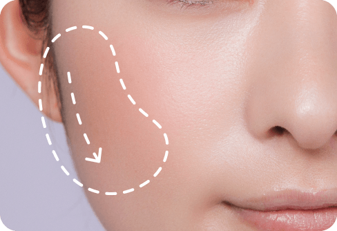 SKIN HUG CHEEK 03 AMBER PETAL 塗り方イメージ